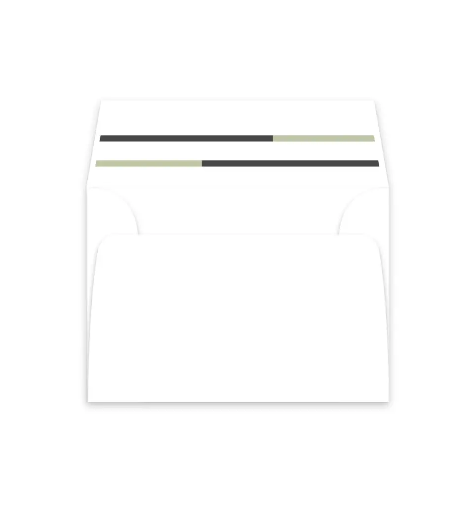 This is a  4⅞" x 4.563" Envelope Liners (ELM) called Bridal Bar printed in full color
