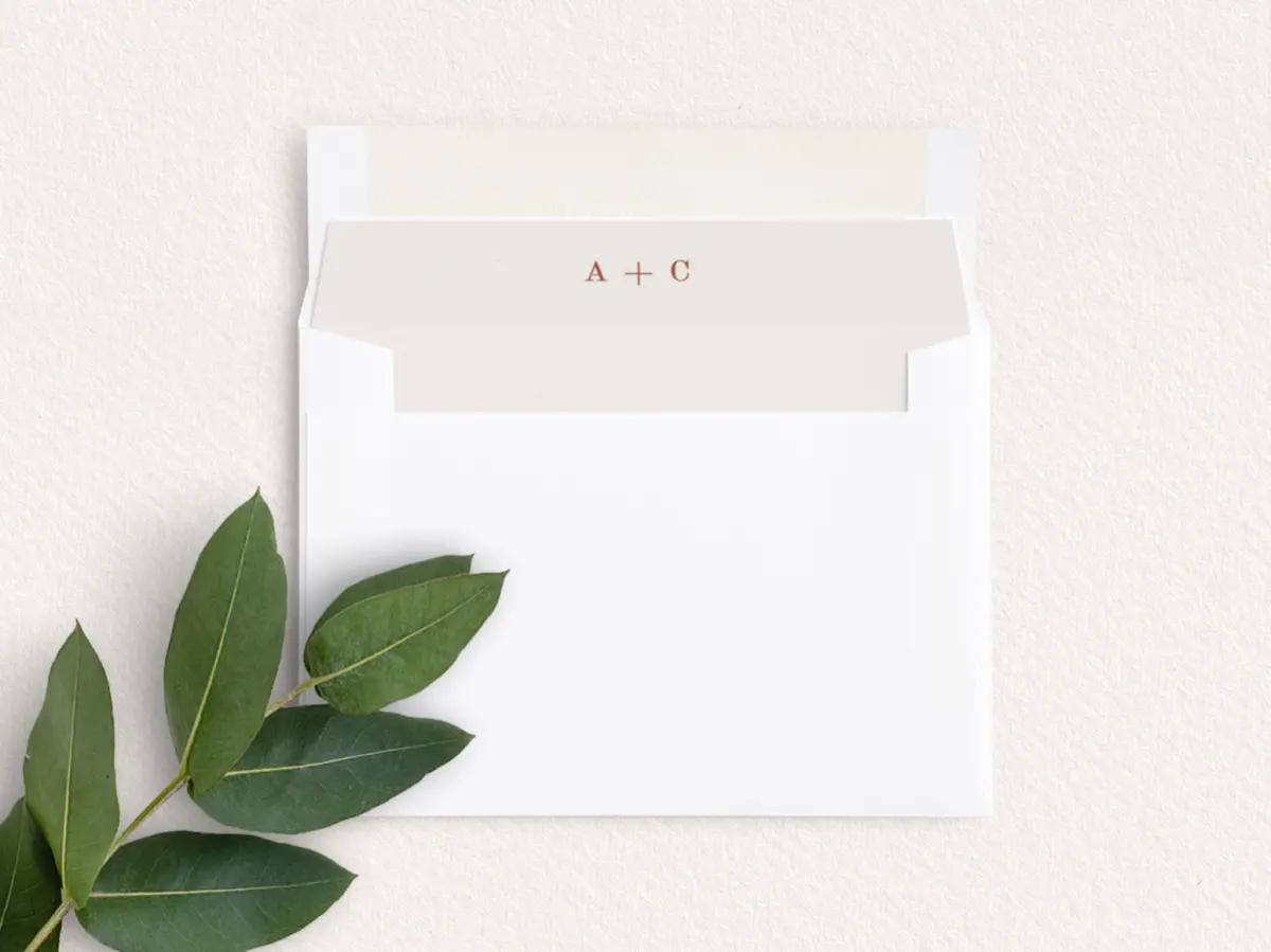 Envelope Liner inside Envelope