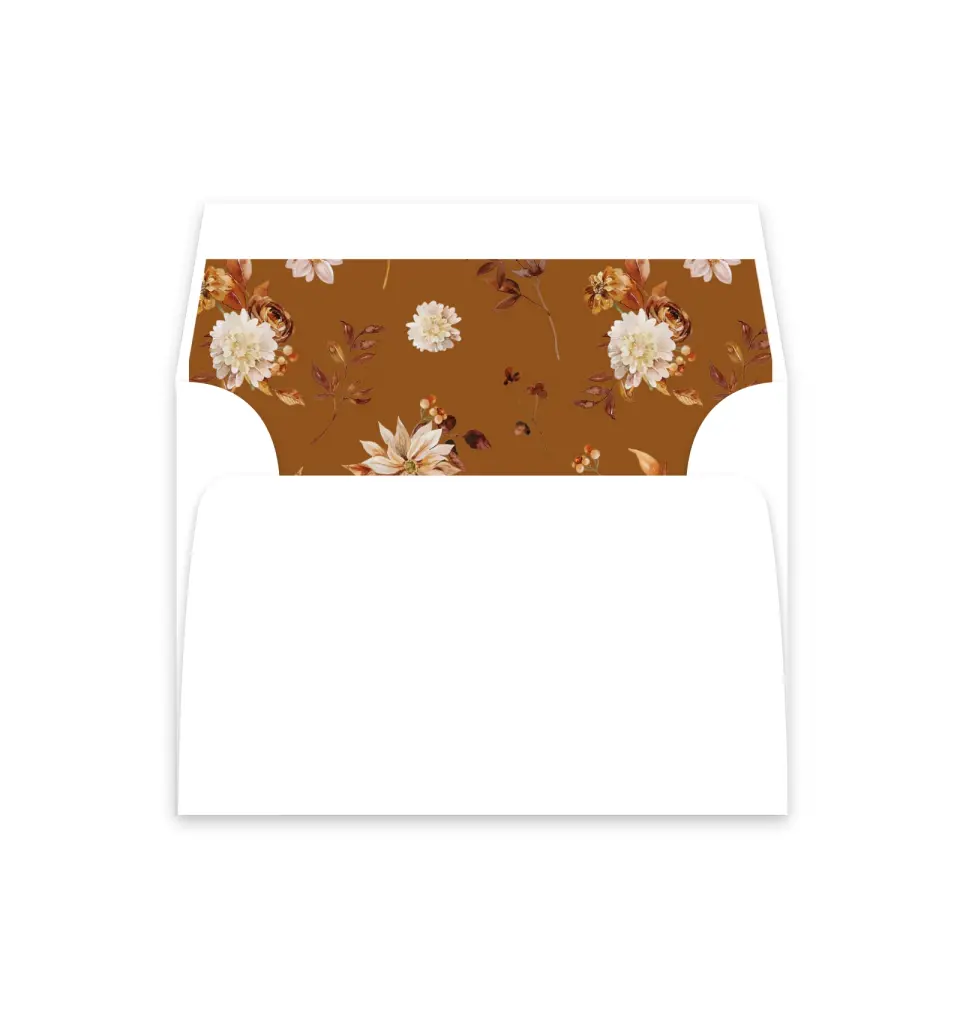 This is a  4⅞" x 4.563" Envelope Liners (ELM) called Country Blooms printed in full color