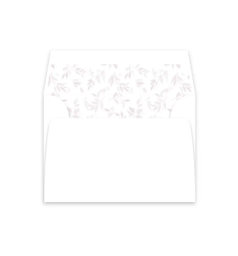 This is a  4⅞" x 4.563" Envelope Liners (ELM) called Lush Leaves printed in full color