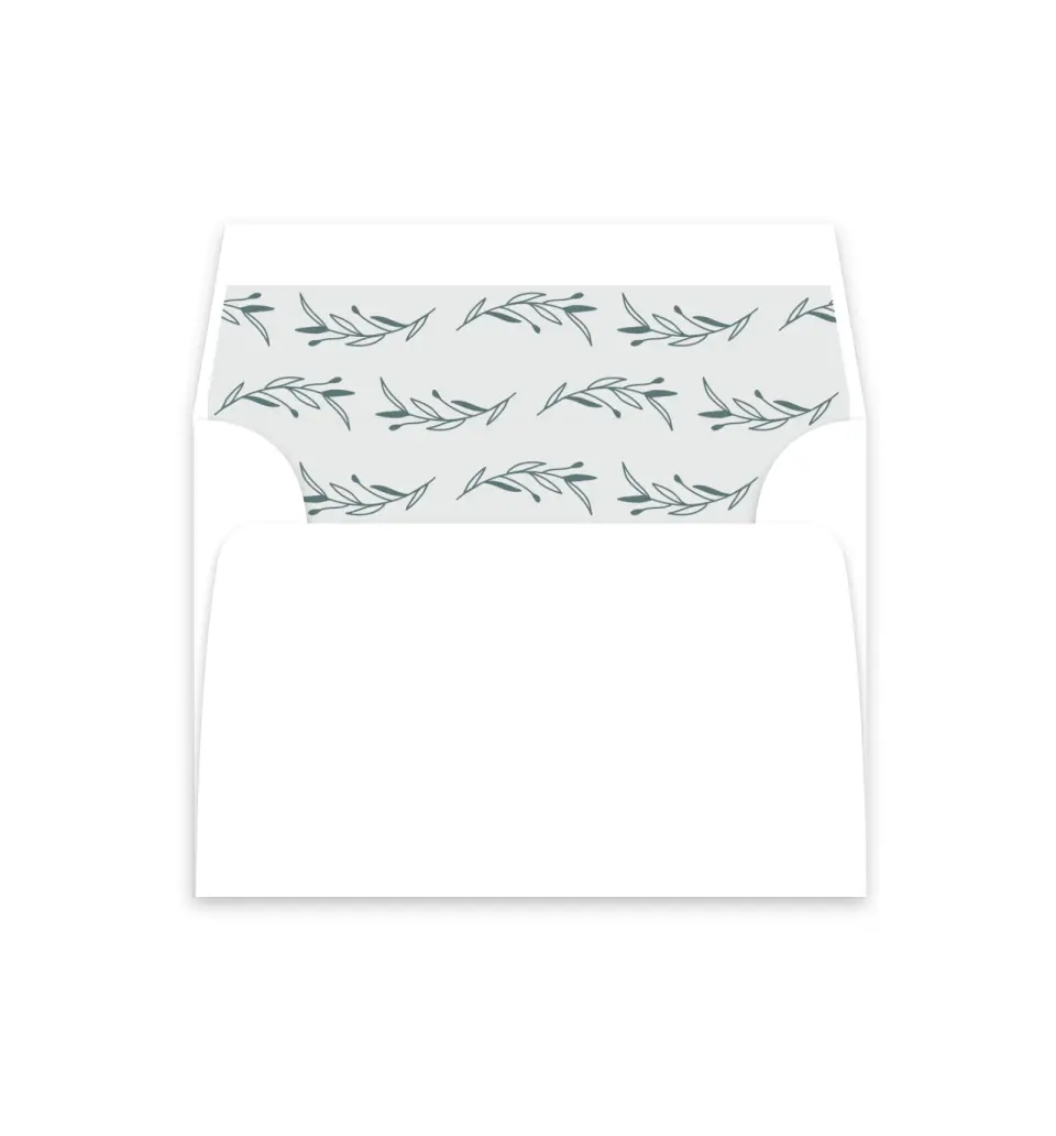 This is a  4⅞" x 4.563" Envelope Liners (ELM) called Growing Arc printed in full color