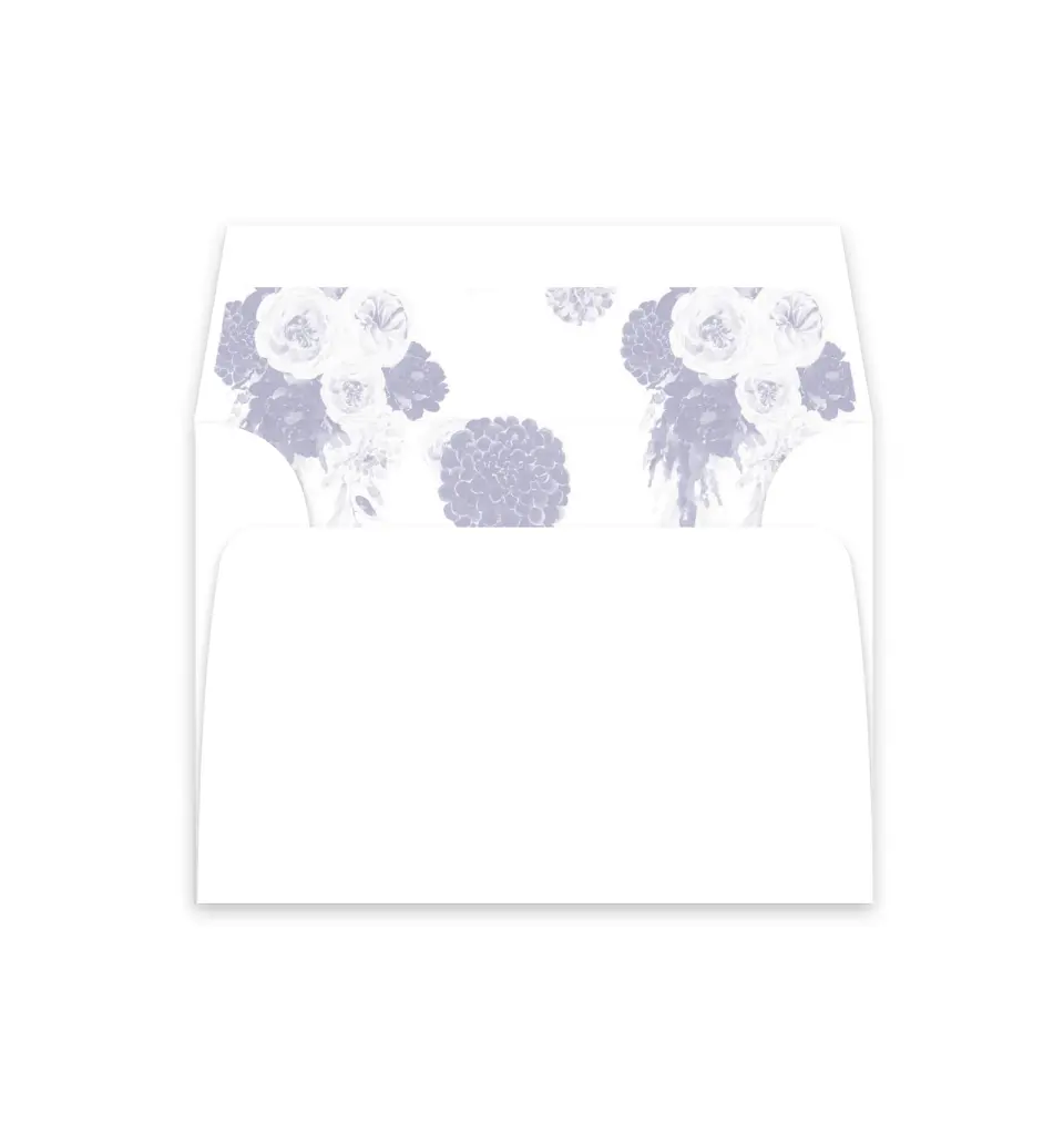 This is a  4⅞" x 4.563" Envelope Liners (ELM) called Sweet Botanical printed in full color
