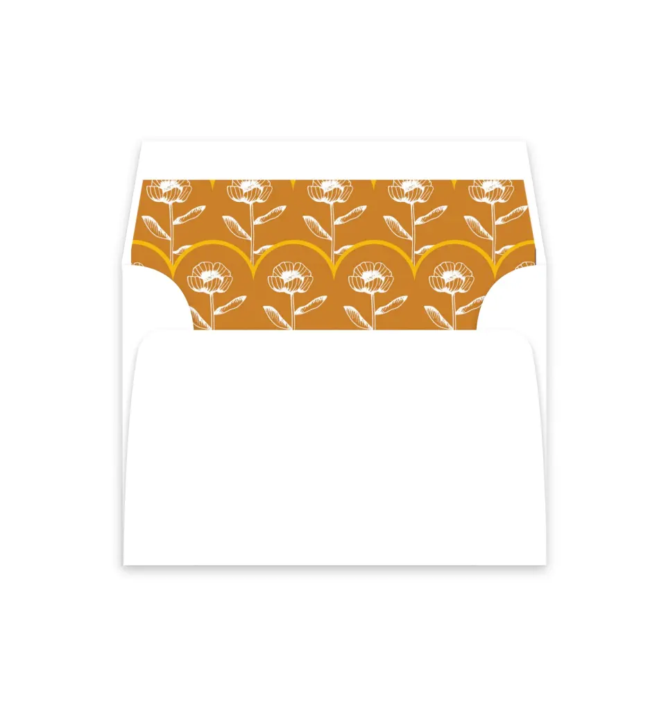 This is a  4⅞" x 4.563" Envelope Liners (ELM) called The Kandice printed in full color