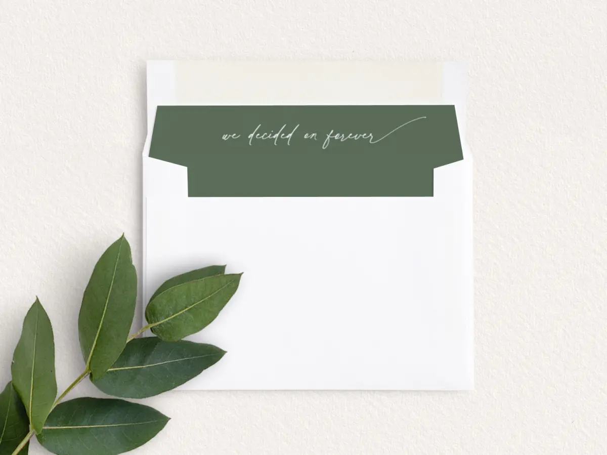 Envelope Liner inside Envelope