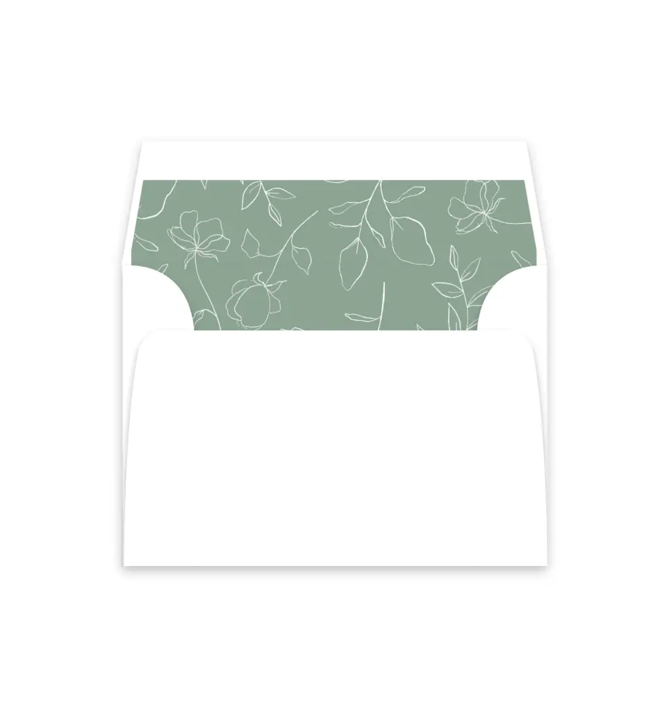This is a  4⅞" x 4.563" Envelope Liners (ELM) called The Sadie printed in full color