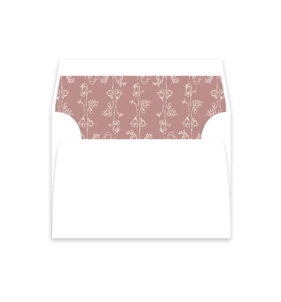 This is a  4⅞" x 4.563" Envelope Liners (ELM) called Cute + Charming printed in full color