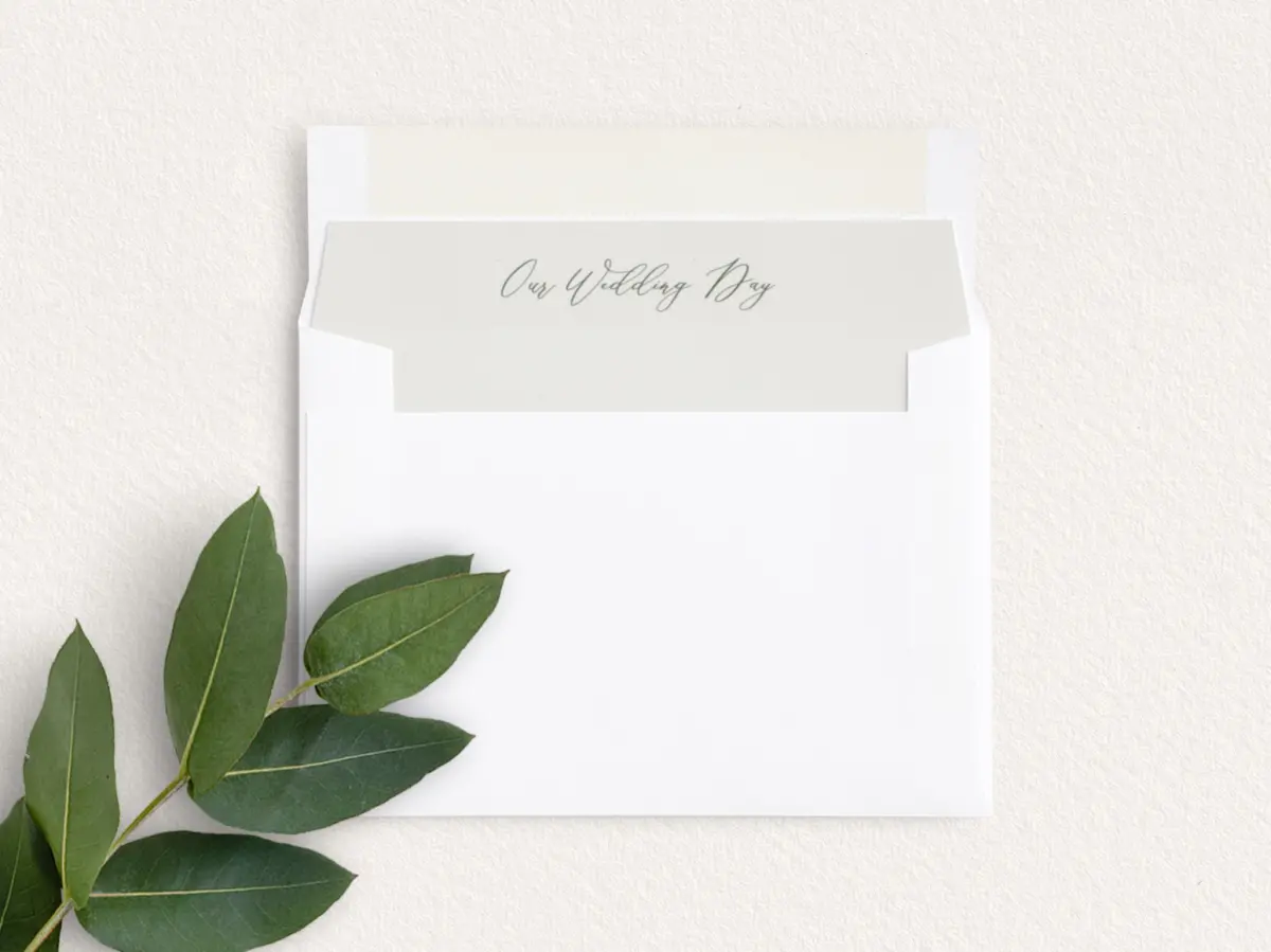 Envelope Liner inside Envelope