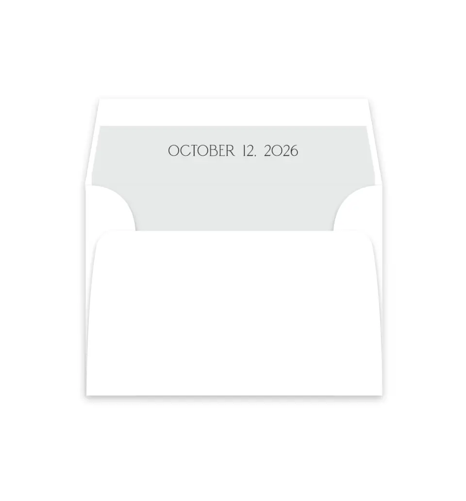 This is a  4⅞" x 4.563" Envelope Liners (ELM) called The Caroline printed in full color