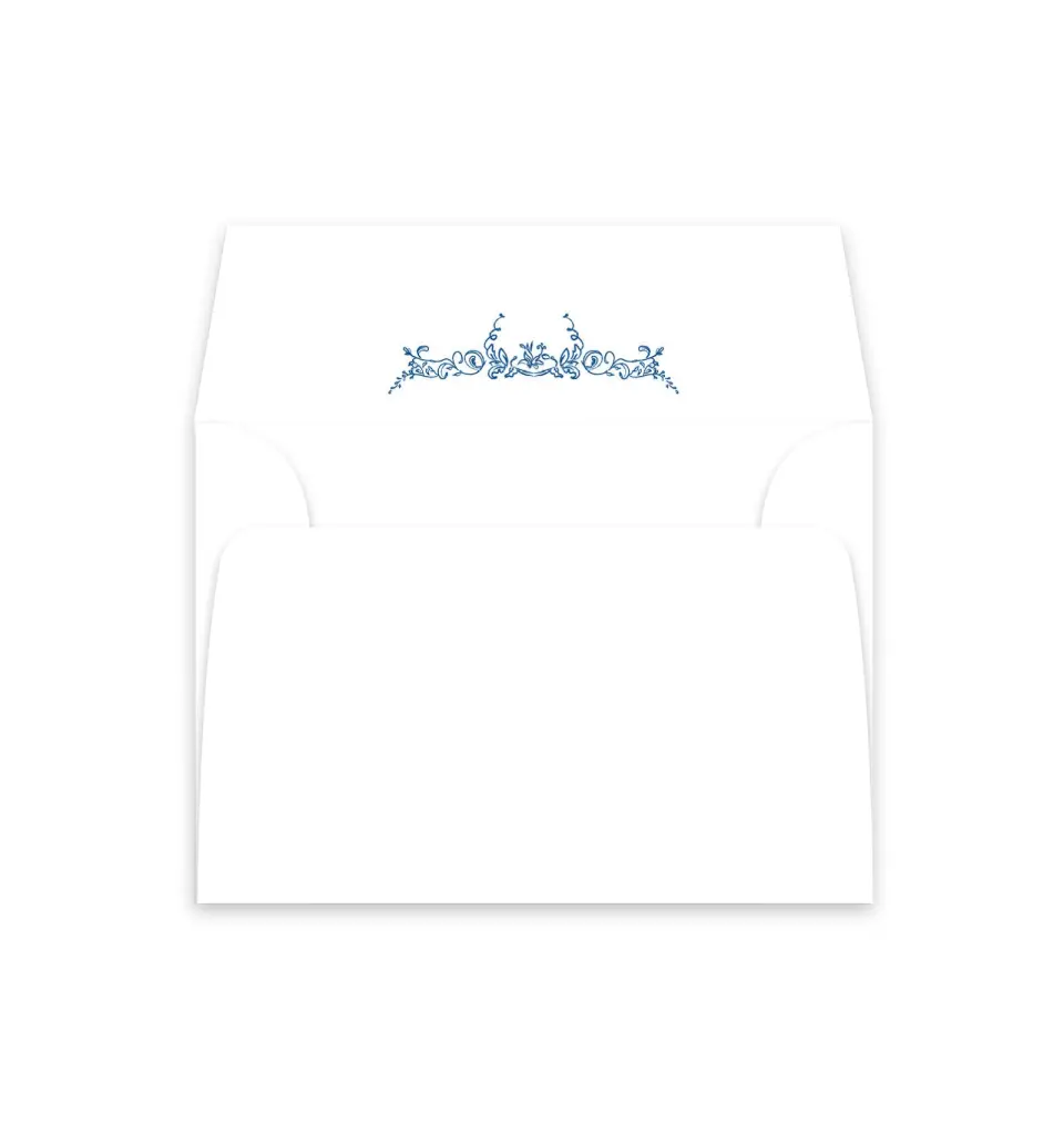 This is a  4⅞" x 4.563" Envelope Liners (ELM) called Ornamental Elegance printed in full color