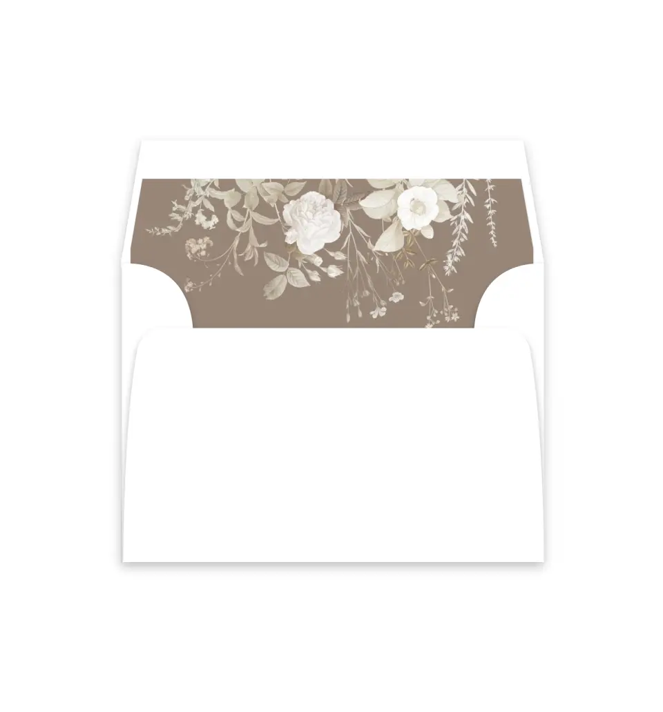 This is a  4⅞" x 4.563" Envelope Liners (ELM) called The Everly printed in full color