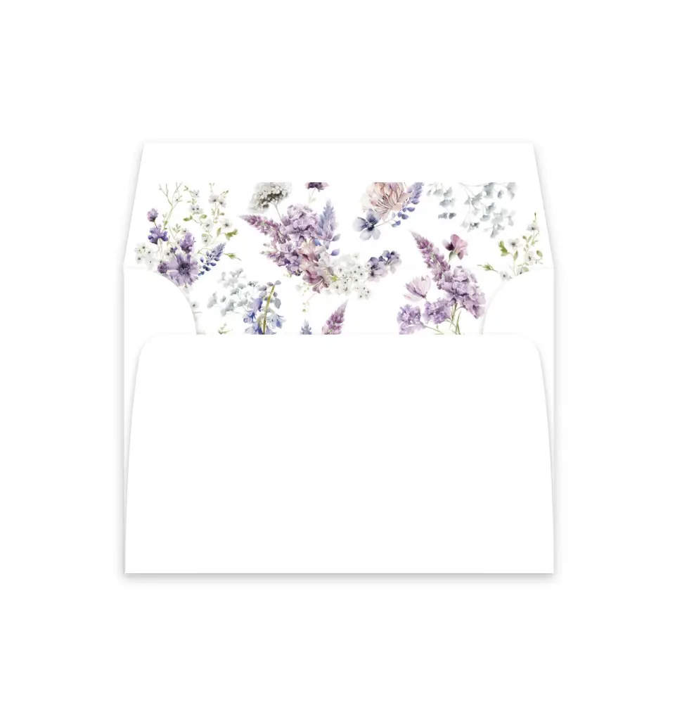 This is a  4⅞" x 4.563" Envelope Liners (ELM) called Euphoric Frame printed in full color