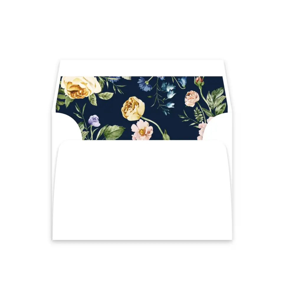 This is a  4⅞" x 4.563" Envelope Liners (ELM) called The Natalie printed in full color