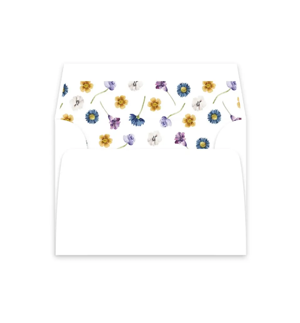 This is a  4⅞" x 4.563" Envelope Liners (ELM) called Wildest Dream printed in full color