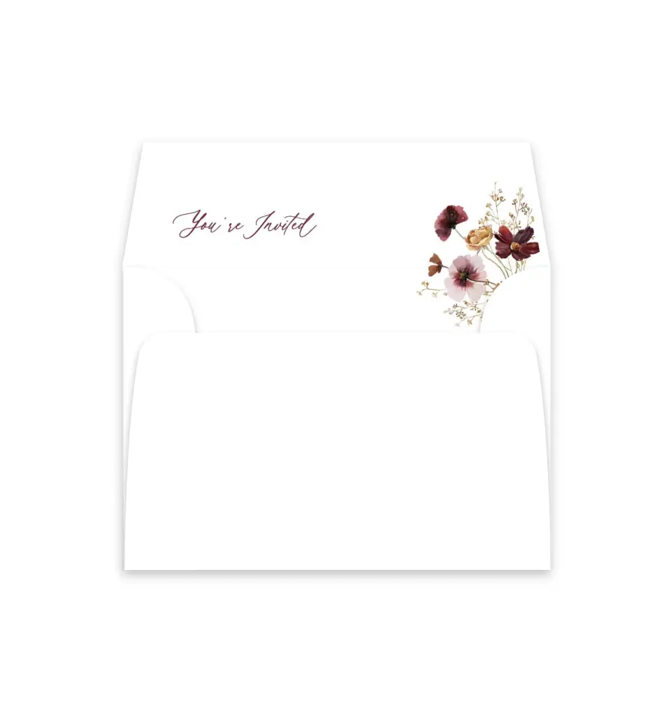 This is a  4⅞" x 4.563" Envelope Liners (ELM) called Harvest Meadows printed in full color