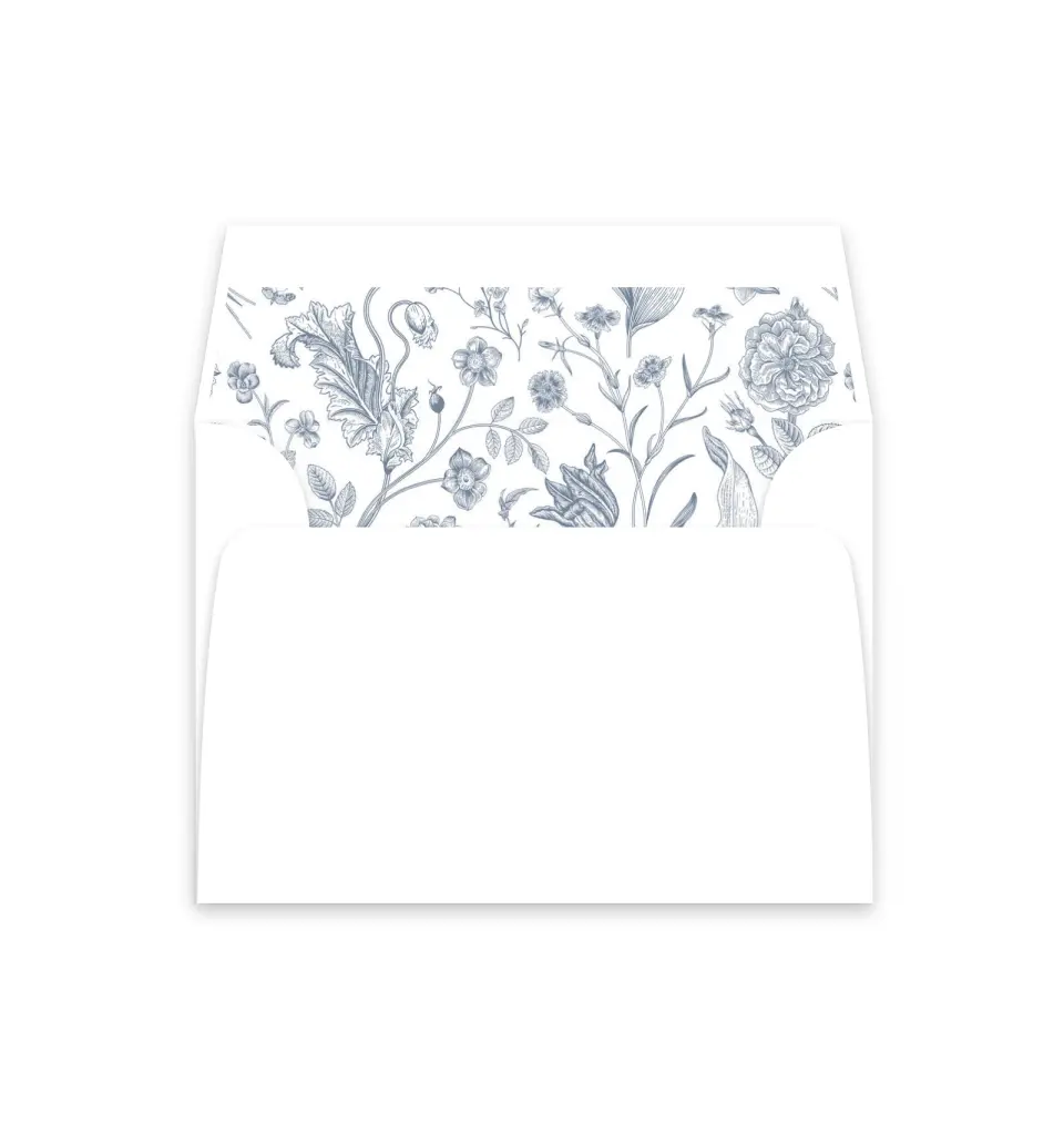 This is a  4⅞" x 4.563" Envelope Liners (ELM) called The Gabriella printed in full color