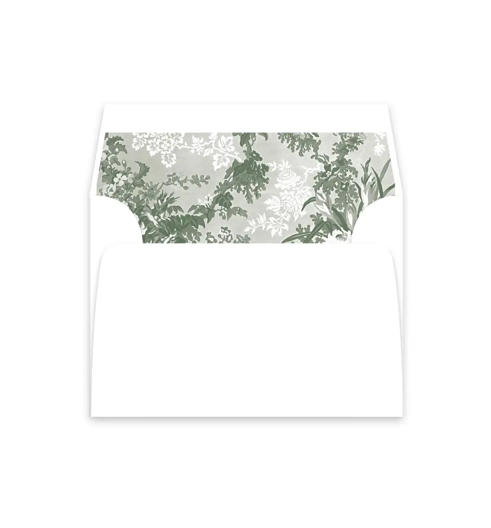 This is a  4⅞" x 4.563" Envelope Liners (ELM) called Elegant Frame printed in full color