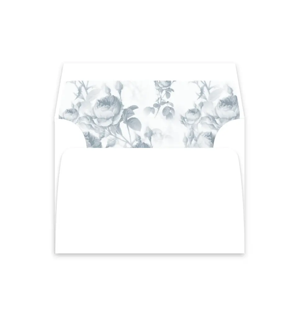 This is a  4⅞" x 4.563" Envelope Liners (ELM) called Flowering Frame printed in full color