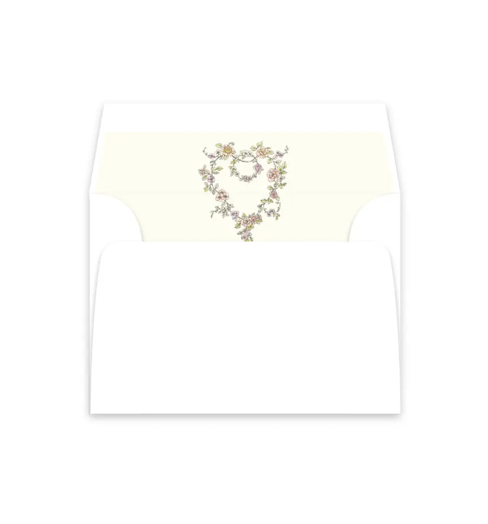 This is a  4⅞" x 4.563" Envelope Liners (ELM) called Ever After printed in full color