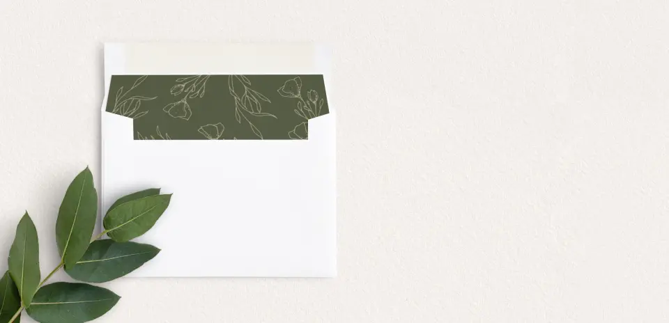Envelope Liner inside Envelope