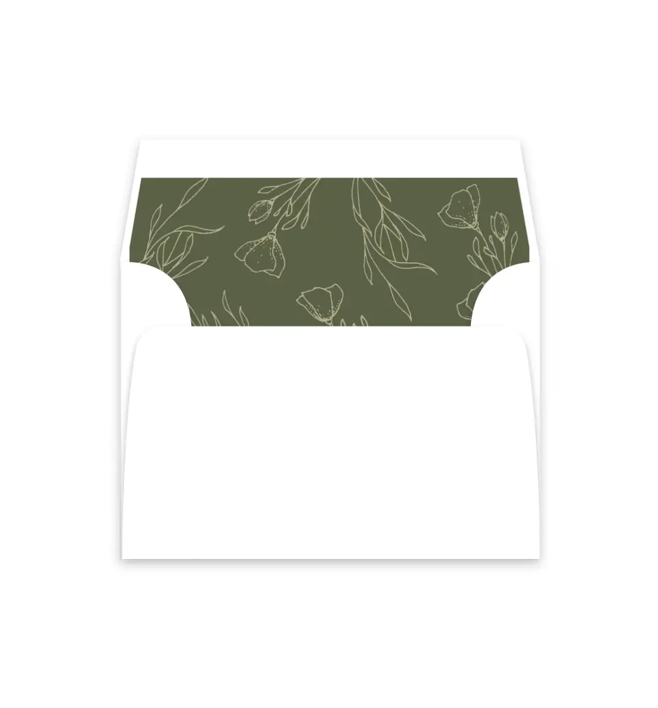 This is a  4⅞" x 4.563" Envelope Liners (ELM) called Idyllic Love printed in full color