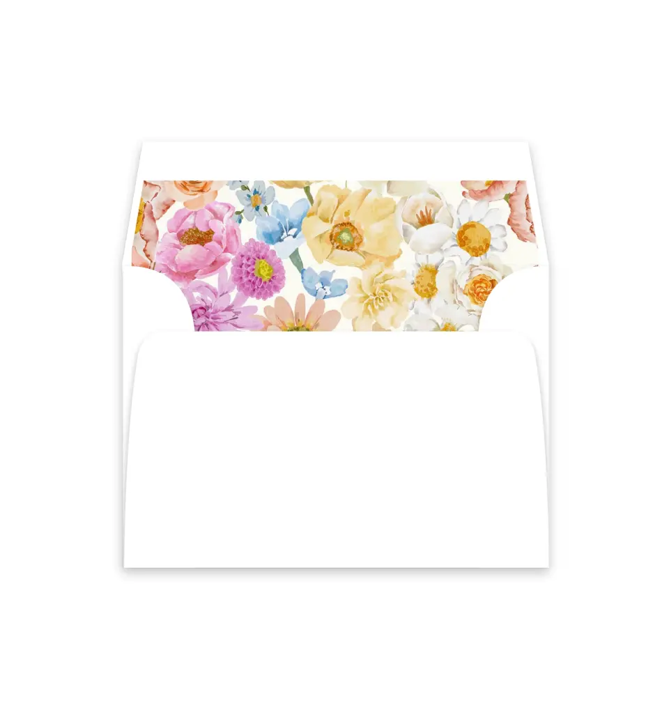 This is a  4⅞" x 4.563" Envelope Liners (ELM) called Lovey-Dovey printed in full color