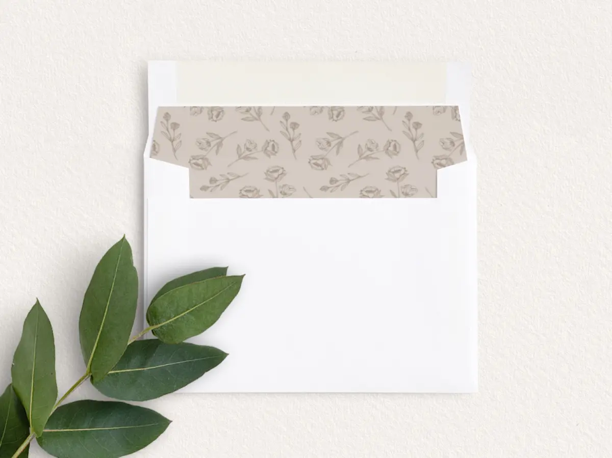 Envelope Liner inside Envelope