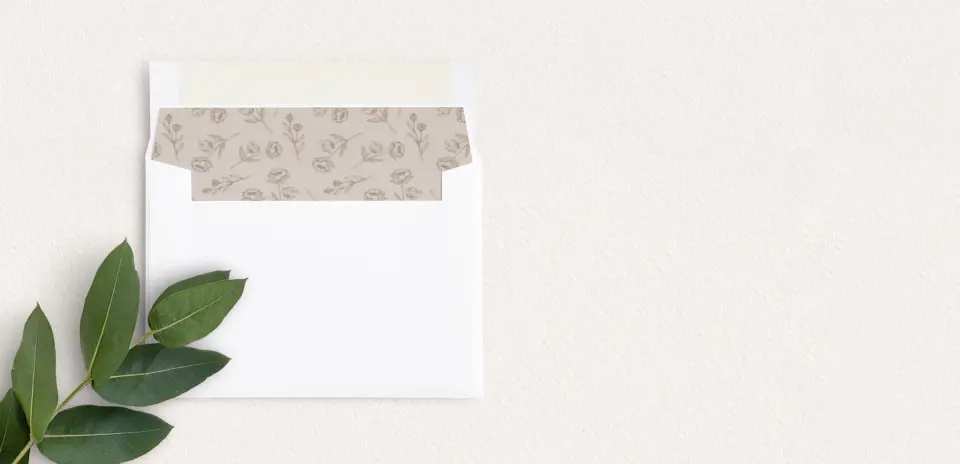 Envelope Liner inside Envelope