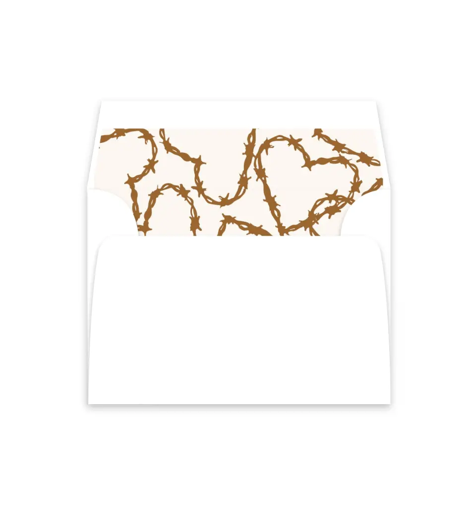 This is a  4⅞" x 4.563" Envelope Liners (ELM) called Head Over Boots printed in full color