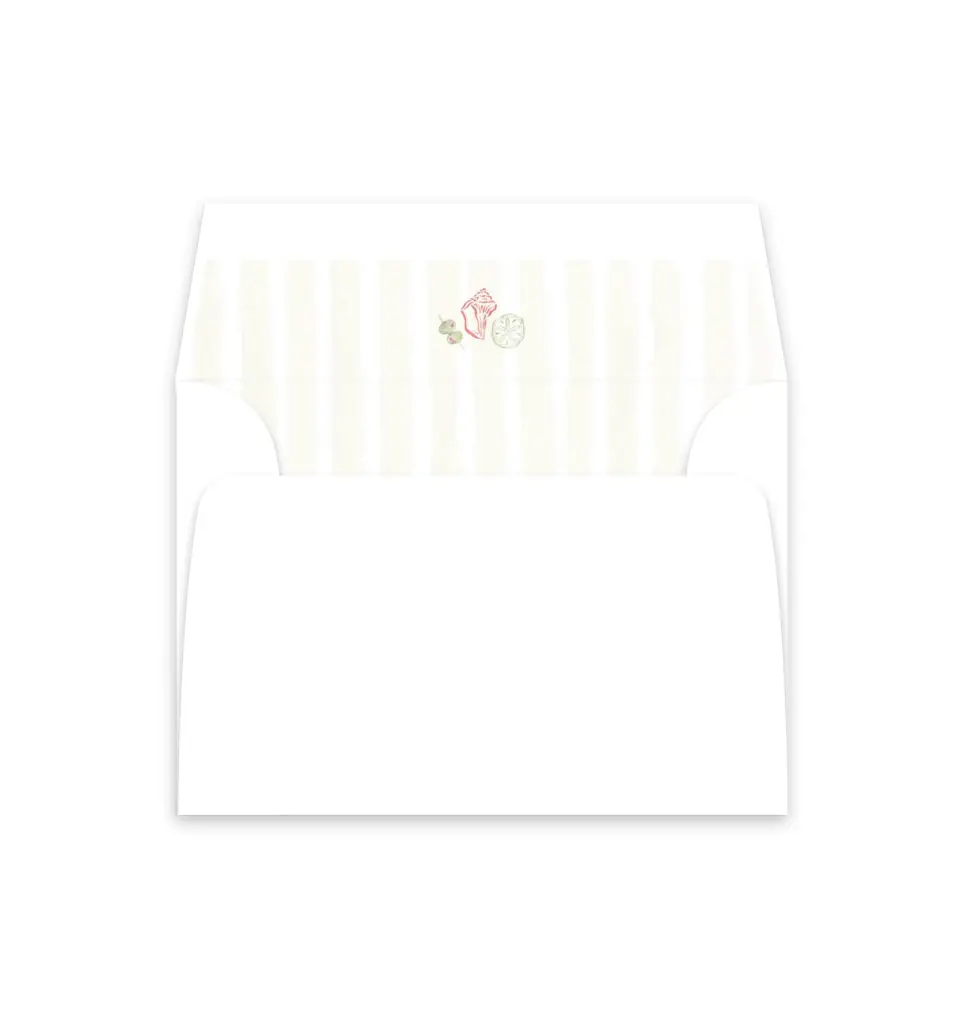 This is a  4⅞" x 4.563" Envelope Liners (ELM) called Positano Daydream printed in full color