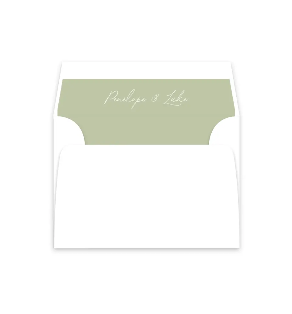 This is a  4⅞" x 4.563" Envelope Liners (ELM) called The Penelope printed in full color