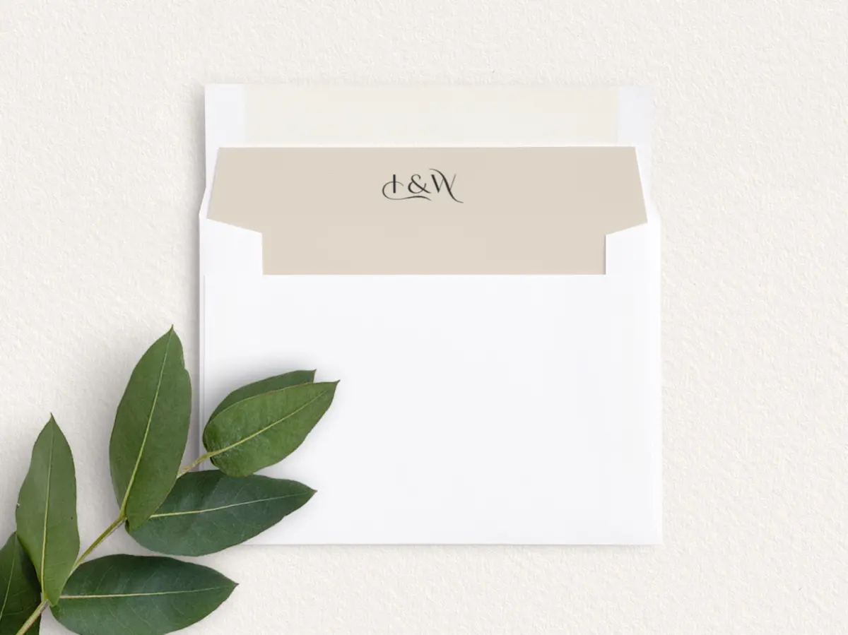 Envelope Liner inside Envelope