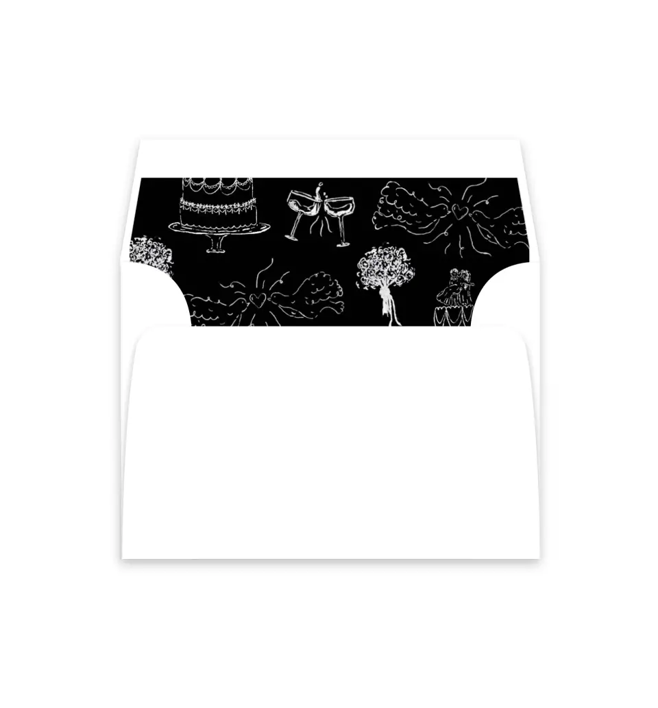 This is a  4⅞" x 4.563" Envelope Liners (ELM) called Mi Amor printed in full color