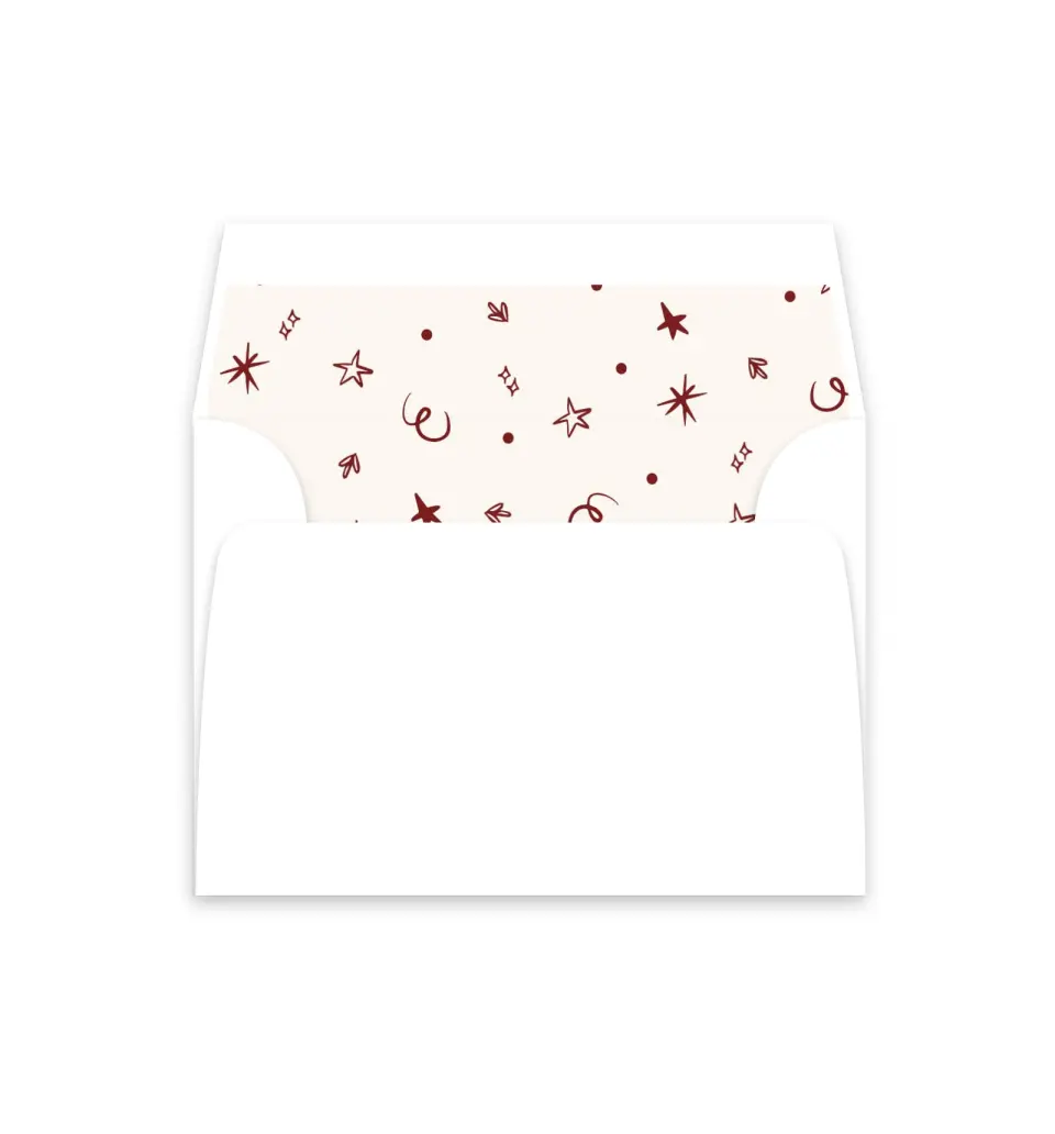 This is a  4⅞" x 4.563" Envelope Liners (ELM) called Celebratory Confetti printed in full color