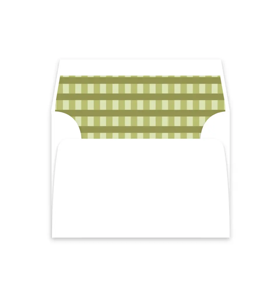 This is a  4⅞" x 4.563" Envelope Liners (ELM) called Ivy Bound printed in full color