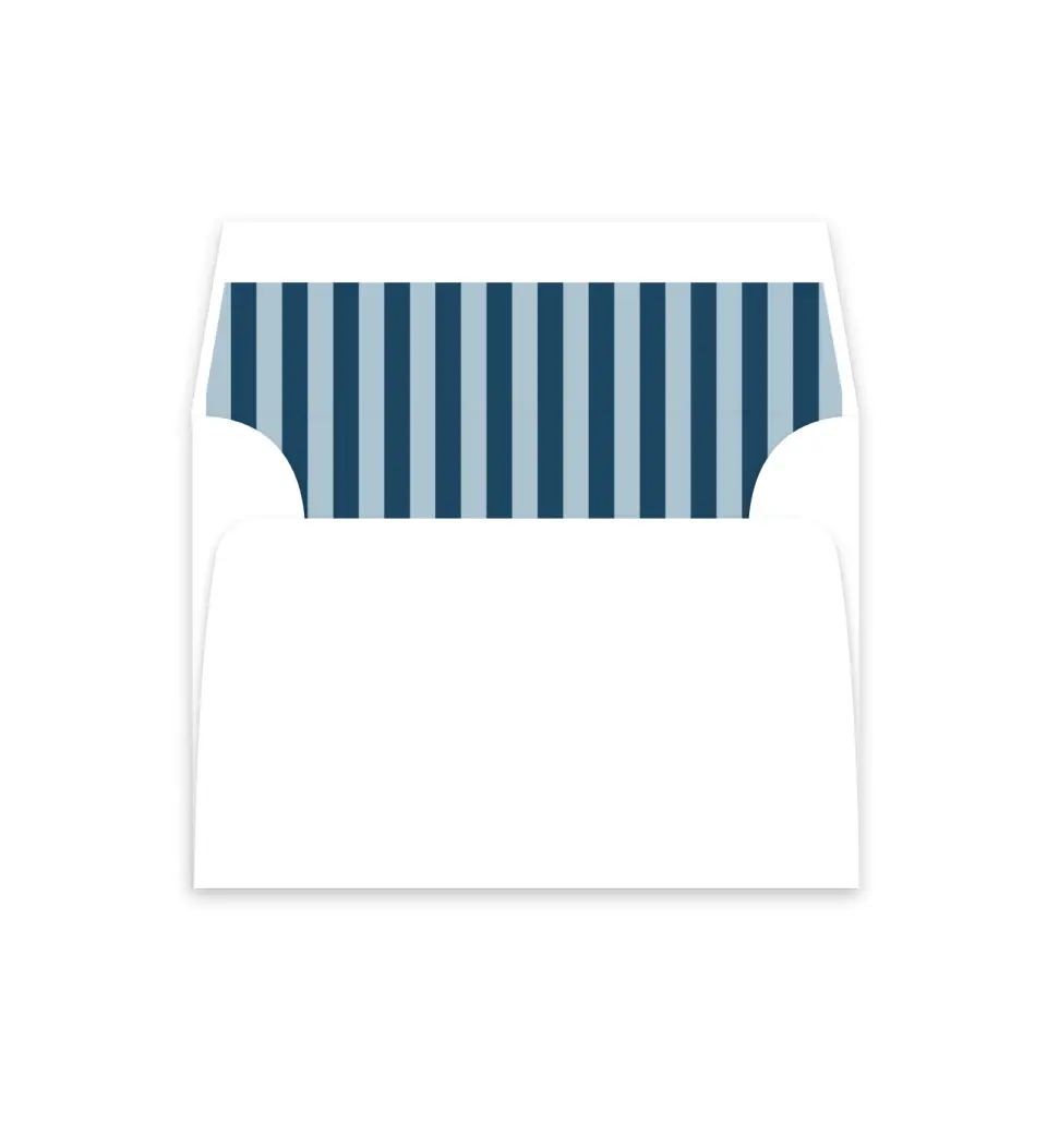 This is a  4⅞" x 4.563" Envelope Liners (ELM) called Scholarly Stripes printed in full color