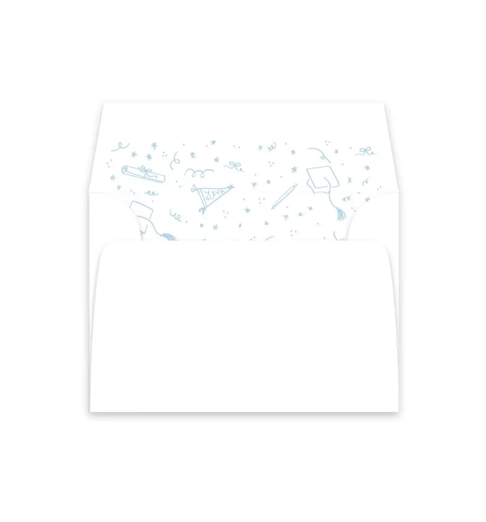 This is a  4⅞" x 4.563" Envelope Liners (ELM) called Doodles in the Margin printed in full color