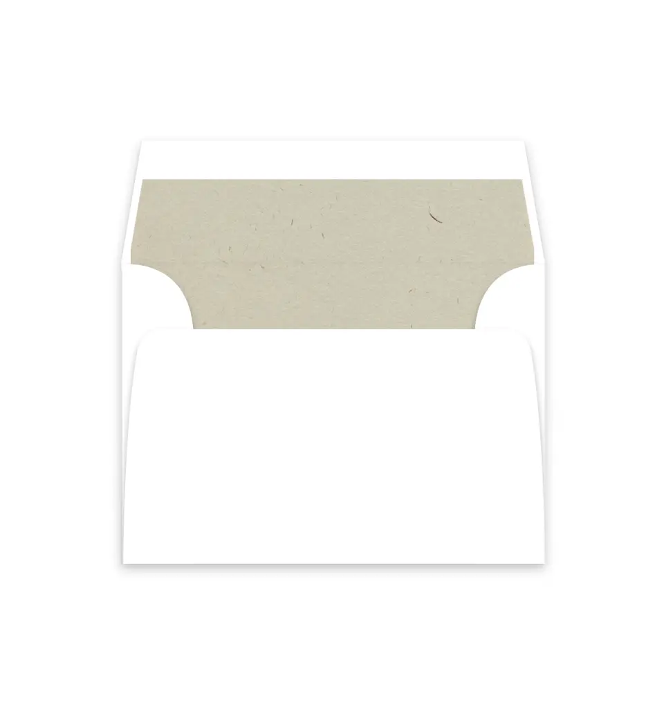 This is a  4⅞" x 4.563" Envelope Liners (ELM) called The Wedding Post printed in full color