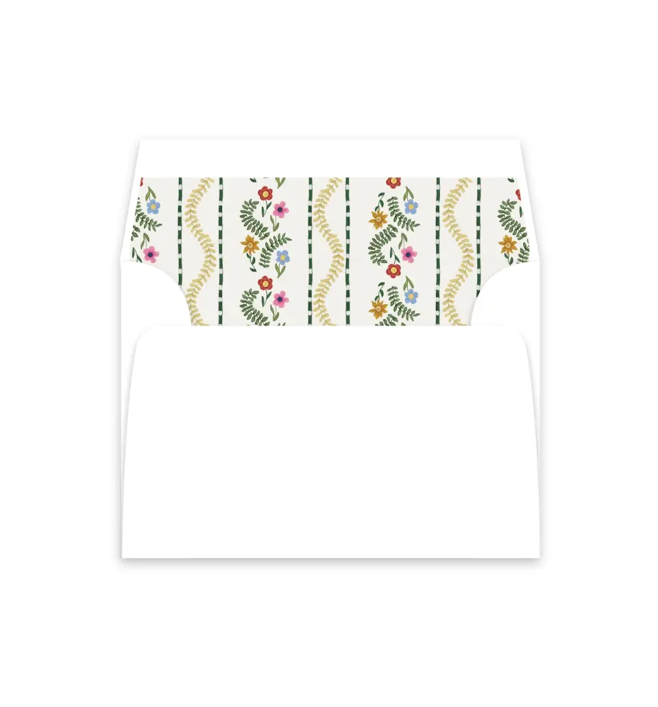 This is a  4⅞" x 4.563" Envelope Liners (ELM) called Cottage Keepsake printed in full color