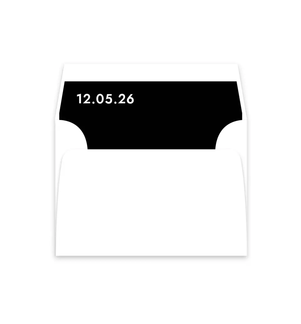 This is a  4⅞" x 4.563" Envelope Liners (ELM) called Snowy Kisses printed in full color
