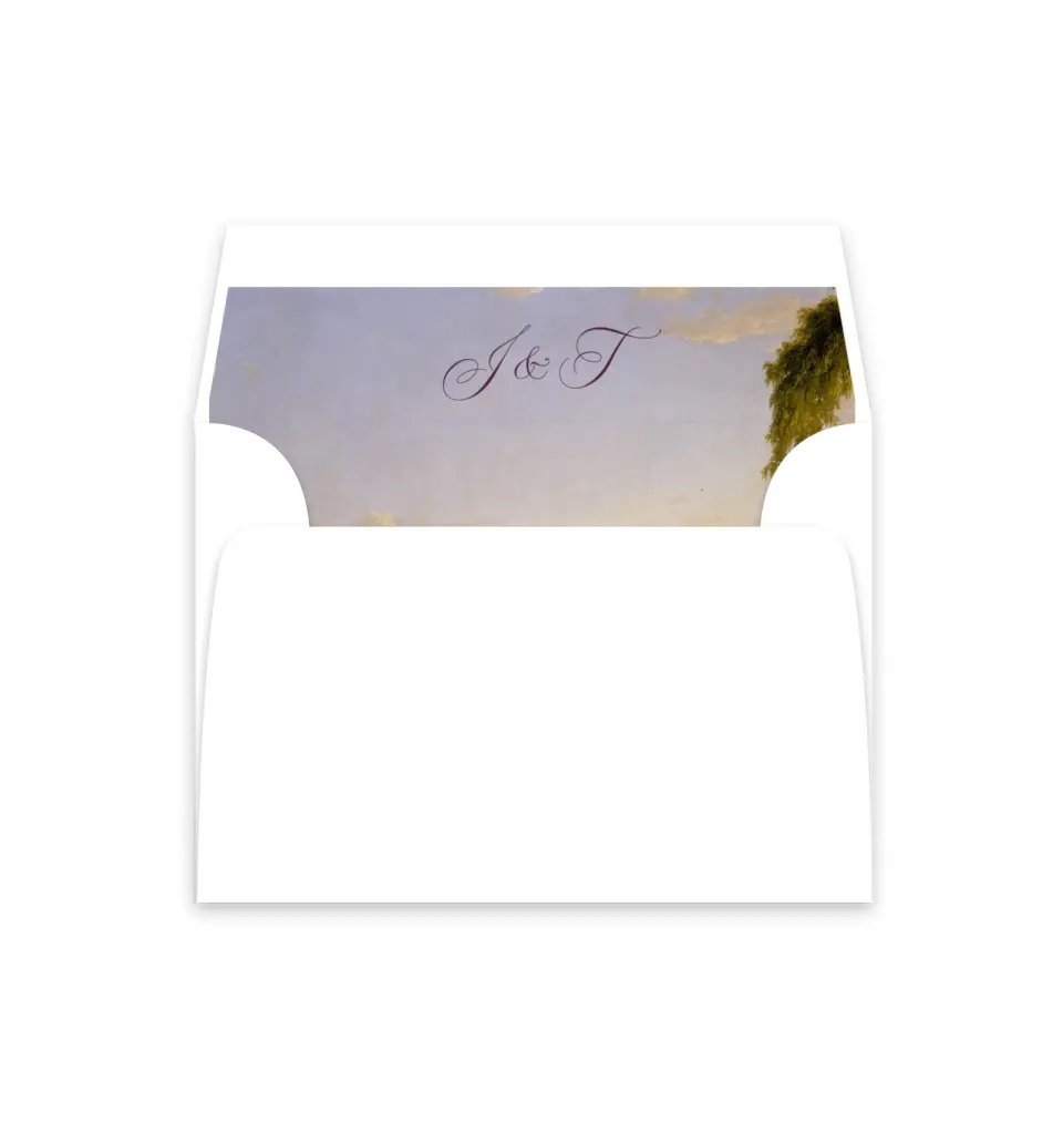 This is a  4⅞" x 4.563" Envelope Liners (ELM) called Elegance & Grace printed in full color