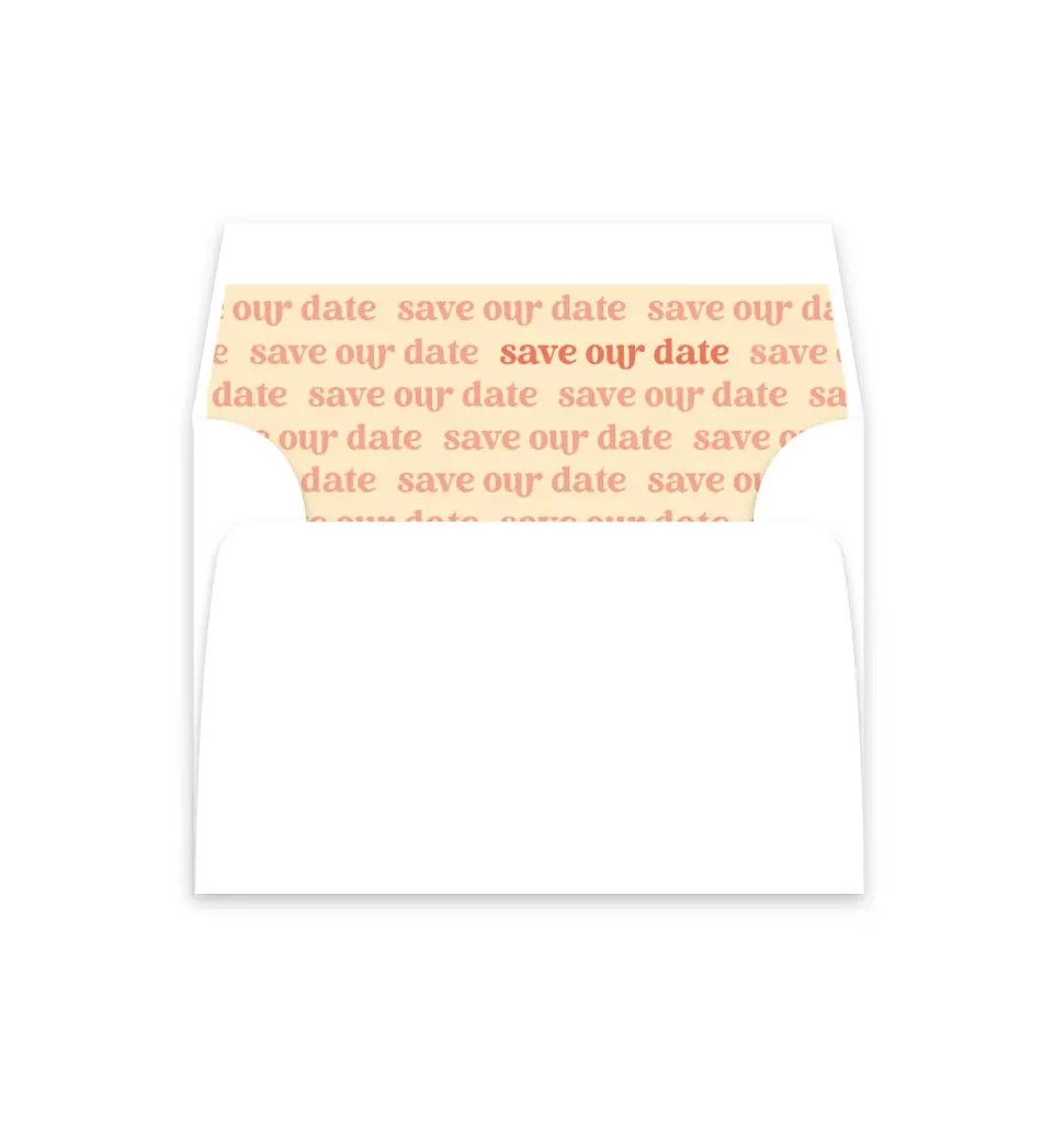 This is a  4⅞" x 4.563" Envelope Liners (ELM) called Save It printed in full color
