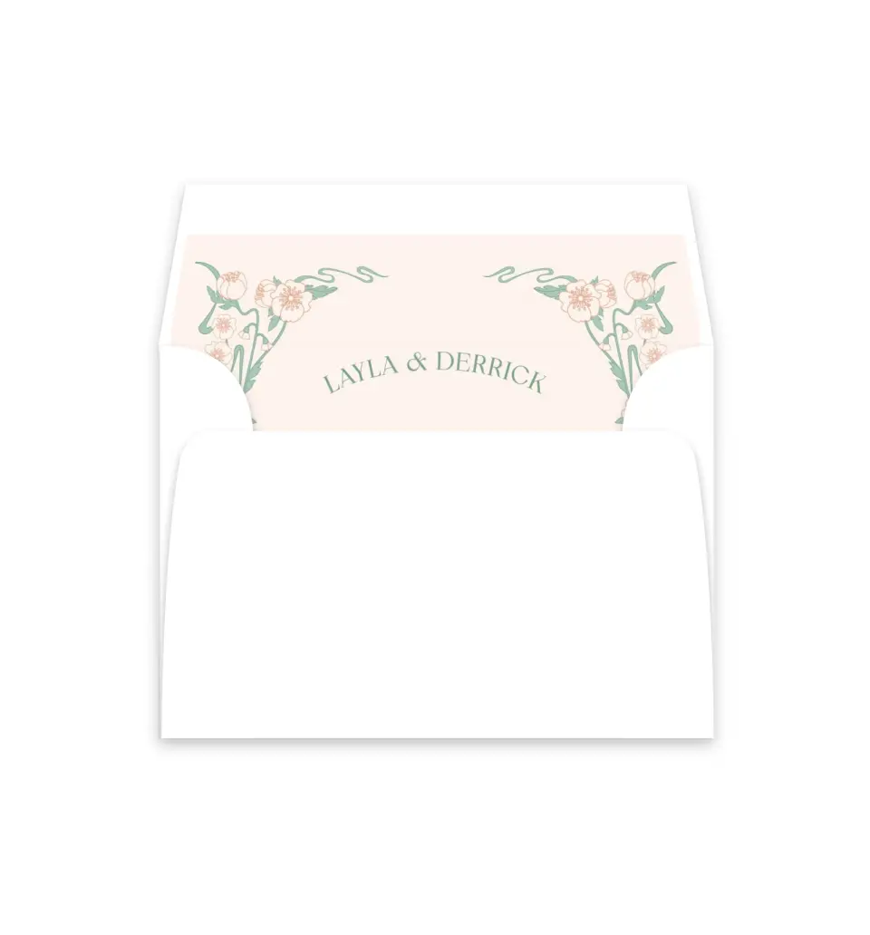 This is a  4⅞" x 4.563" Envelope Liners (ELM) called Vintage Dream printed in full color