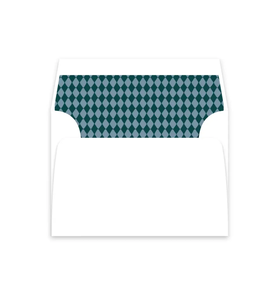 This is a  4⅞" x 4.563" Envelope Liners (ELM) called Diamond Grad printed in full color