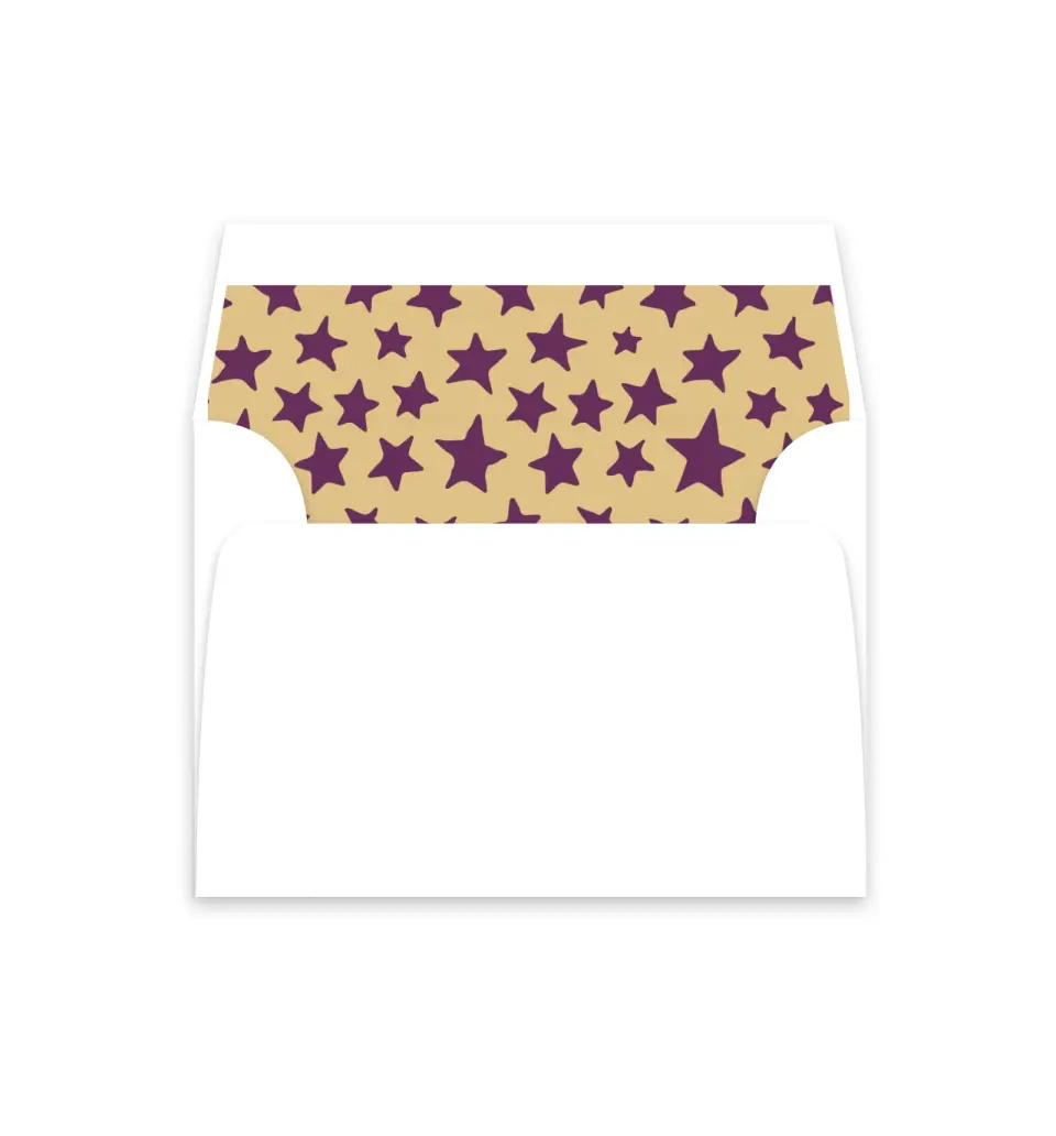 This is a  4⅞" x 4.563" Envelope Liners (ELM) called Galaxy Grad printed in full color