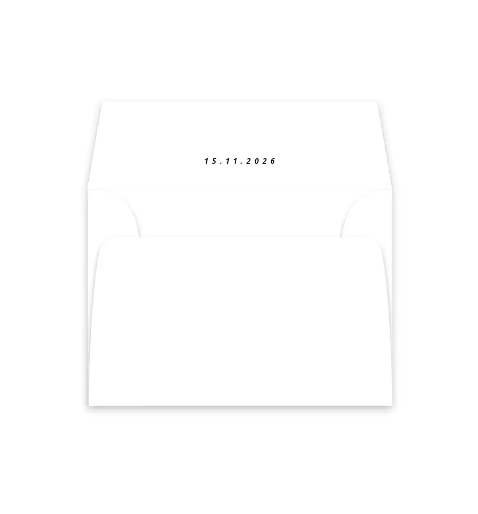 This is a  4⅞" x 4.563" Envelope Liners (ELM) called Date to Remember printed in full color