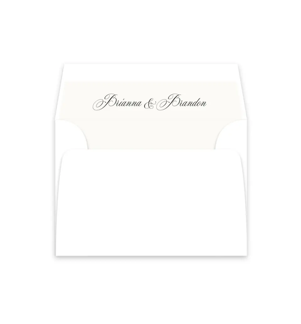 This is a  4⅞" x 4.563" Envelope Liners (ELM) called Modern Romance printed in full color
