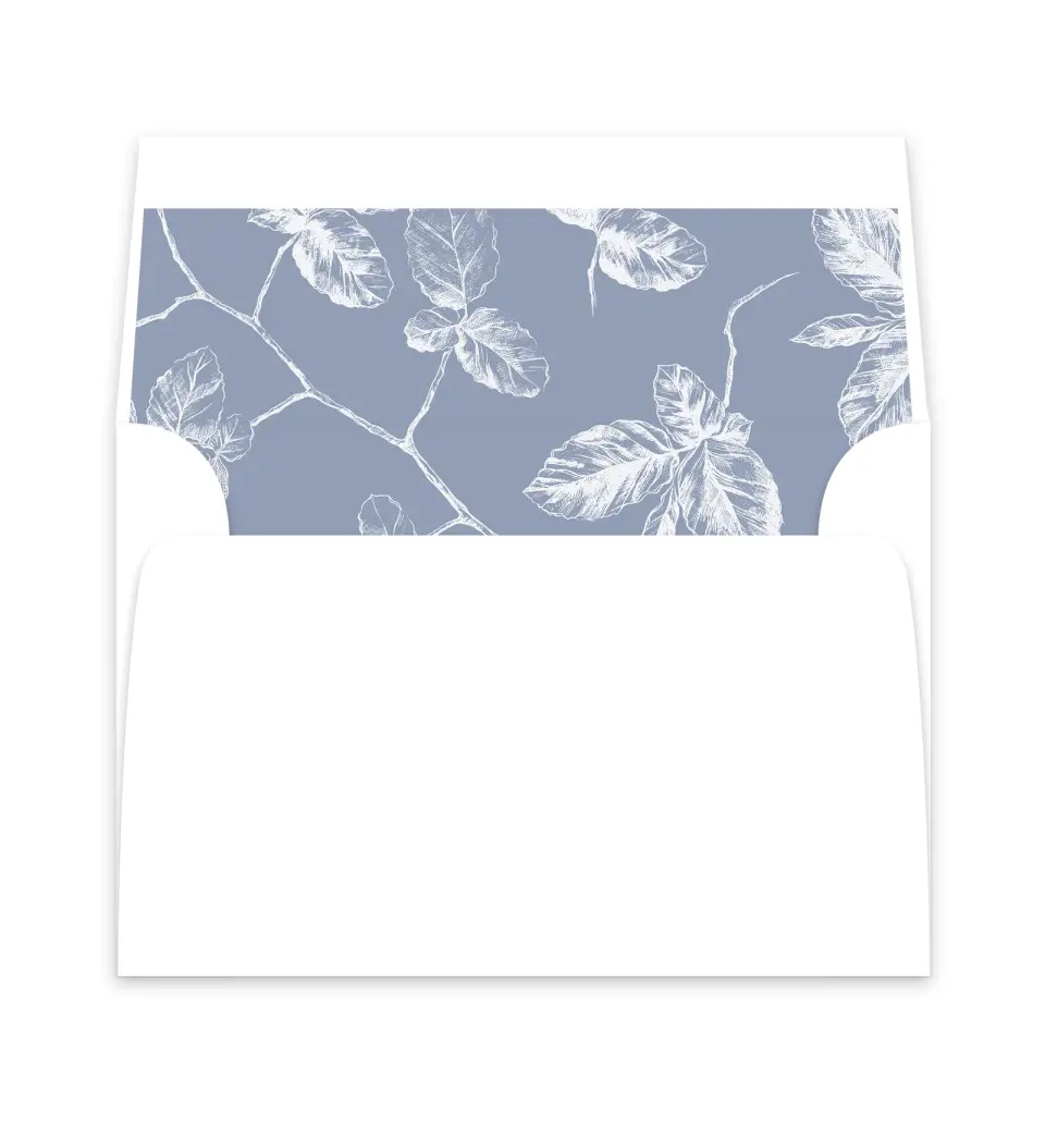 This is a  6" x 5.812" Envelope Liners (ELP) called Leafy Elegance printed in full color