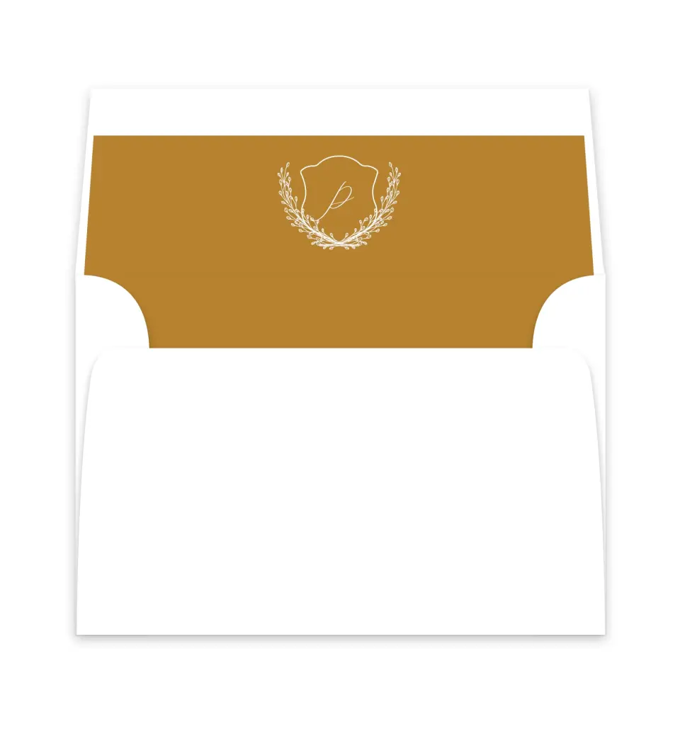 This is a  6" x 5.812" Envelope Liners (ELP) called Beloved Crest printed in full color