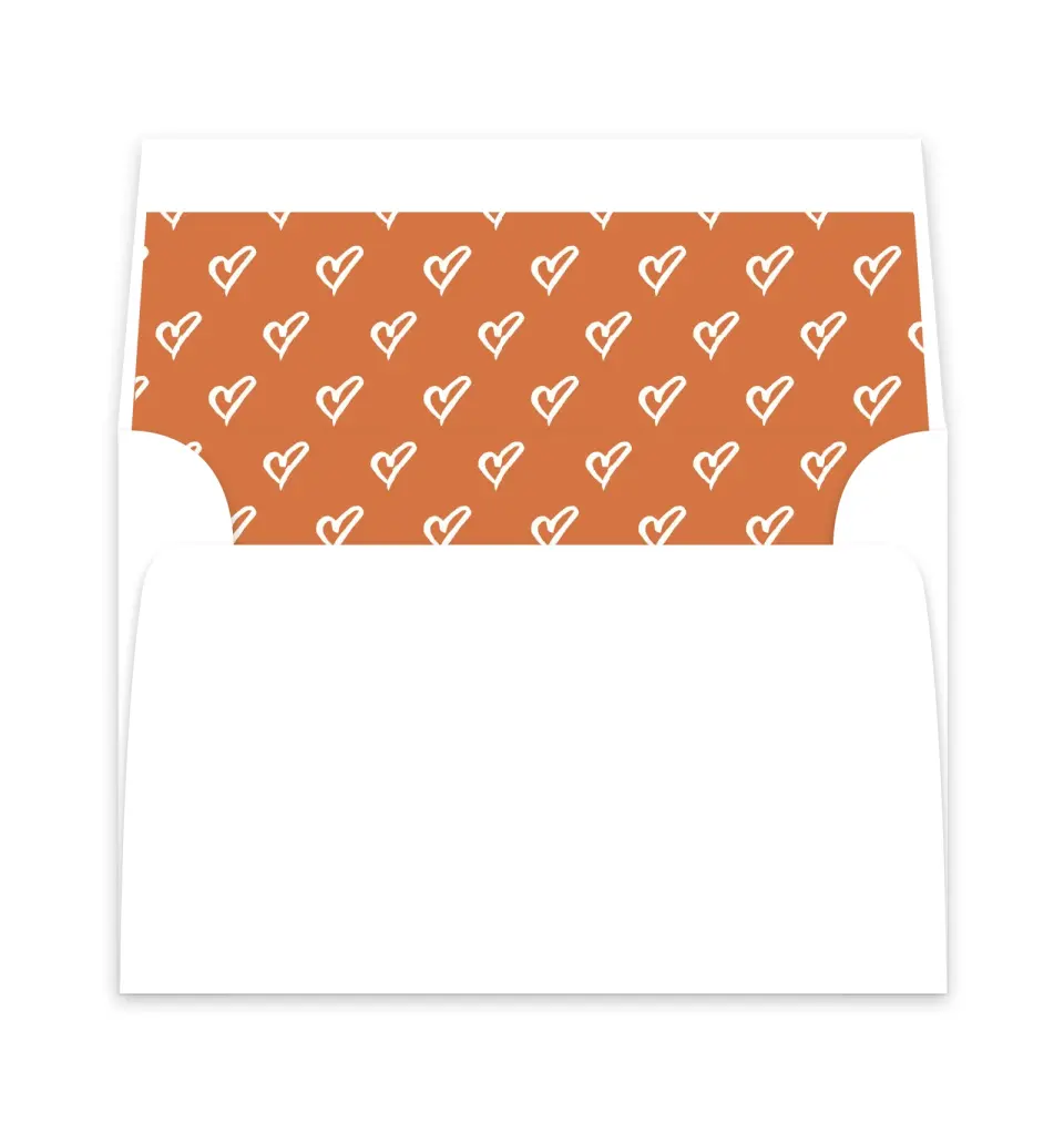 This is a  6" x 5.812" Envelope Liners (ELP) called Celebrate Love printed in full color