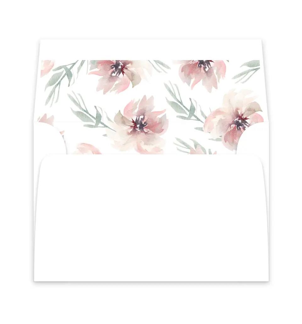 This is a  6" x 5.812" Envelope Liners (ELP) called Soft Florals printed in full color